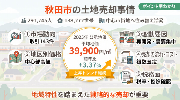 秋田市の土地売却事情